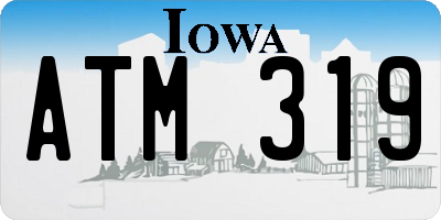 IA license plate ATM319