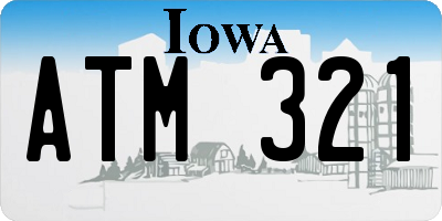 IA license plate ATM321