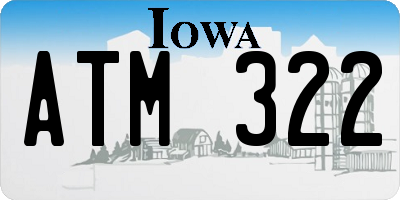 IA license plate ATM322