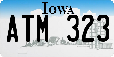 IA license plate ATM323