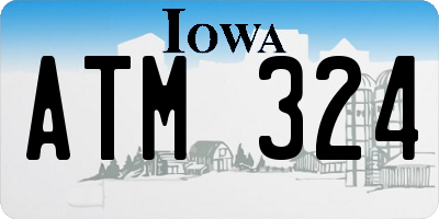 IA license plate ATM324