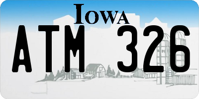 IA license plate ATM326