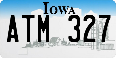 IA license plate ATM327
