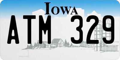 IA license plate ATM329