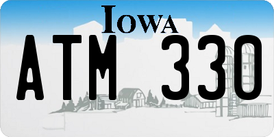 IA license plate ATM330