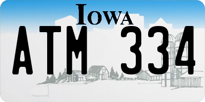 IA license plate ATM334