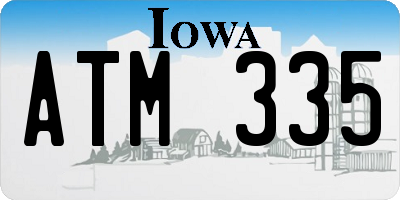IA license plate ATM335