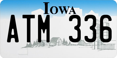 IA license plate ATM336