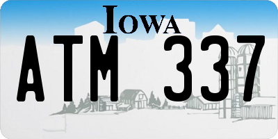 IA license plate ATM337