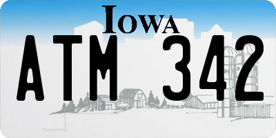 IA license plate ATM342