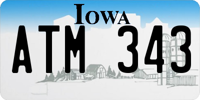IA license plate ATM343