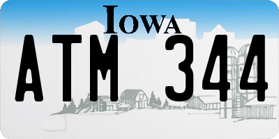 IA license plate ATM344