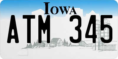 IA license plate ATM345
