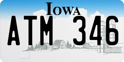 IA license plate ATM346