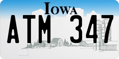 IA license plate ATM347