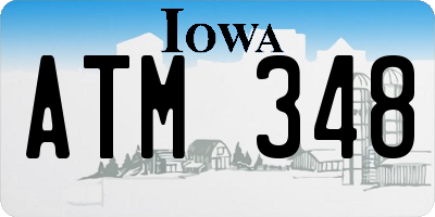 IA license plate ATM348