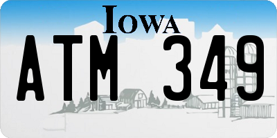 IA license plate ATM349