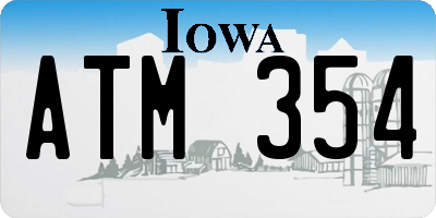 IA license plate ATM354