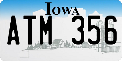 IA license plate ATM356