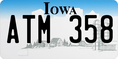 IA license plate ATM358