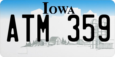 IA license plate ATM359