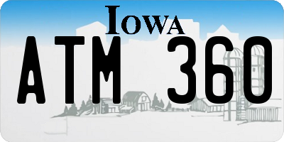 IA license plate ATM360