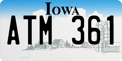 IA license plate ATM361