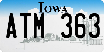 IA license plate ATM363