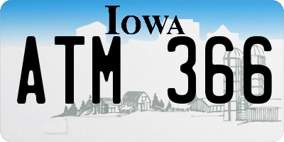 IA license plate ATM366