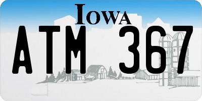 IA license plate ATM367