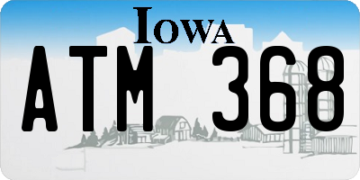 IA license plate ATM368