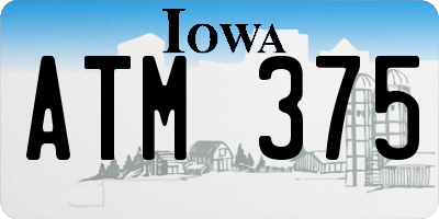 IA license plate ATM375