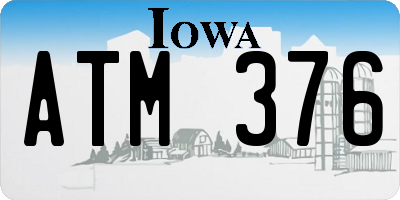IA license plate ATM376