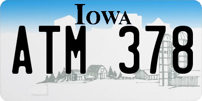 IA license plate ATM378