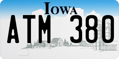 IA license plate ATM380