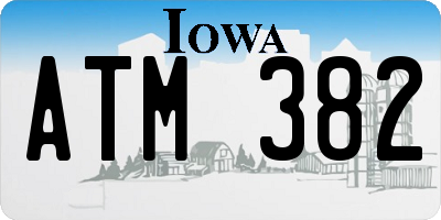 IA license plate ATM382