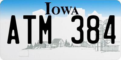 IA license plate ATM384
