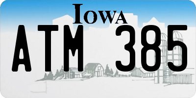 IA license plate ATM385