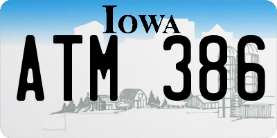 IA license plate ATM386