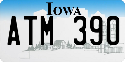 IA license plate ATM390