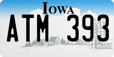 IA license plate ATM393