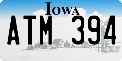 IA license plate ATM394