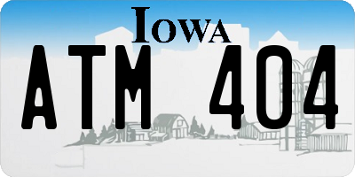 IA license plate ATM404