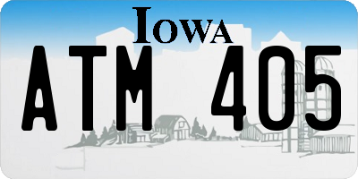 IA license plate ATM405