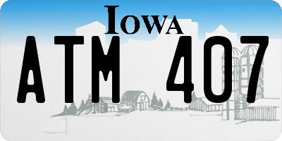 IA license plate ATM407