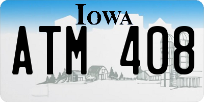 IA license plate ATM408