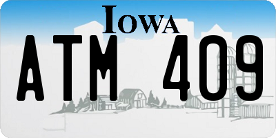 IA license plate ATM409