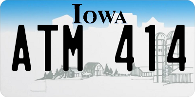 IA license plate ATM414