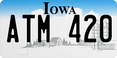 IA license plate ATM420