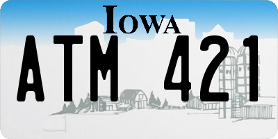 IA license plate ATM421